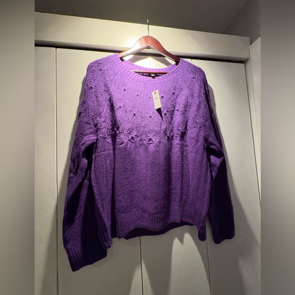 Purple Women's Sweater - Picture 3 of 4